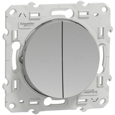 Double poussoir aluminium connexion rapide SCHNEIDER S530216