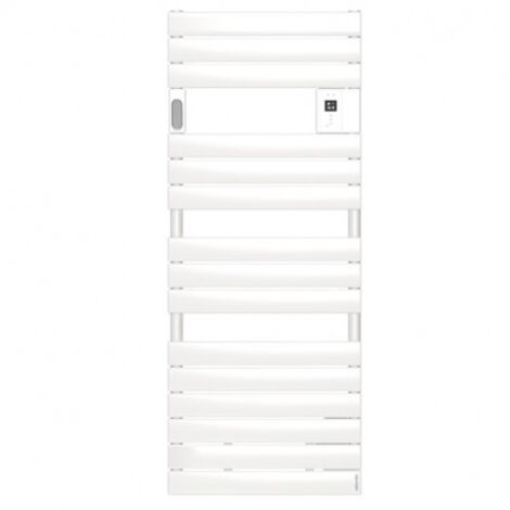 Atlantic – Sèche-serviettes électrique connecté 500W – Largeur 550mm – Hauteur 1027mm – Acier blanc brillant – Programmable avec application Cozytouch – 861911