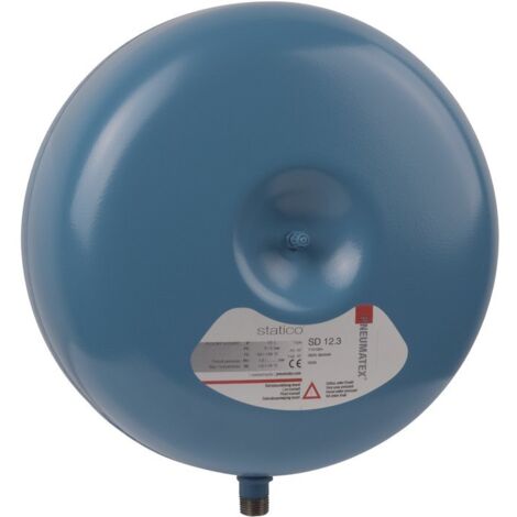 Vase d'expansion mural 18 L – Acier/Butyle – Vessie butyle à faible perte de pression – Compatible systèmes chauffage et refroidissement – Imi Hydronic Engineering
