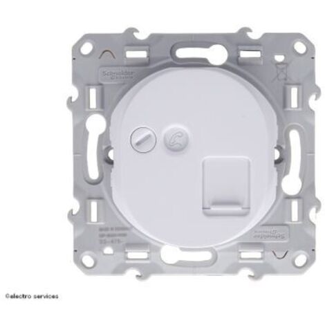 prise rj45 - catégorie 6 - stp - blanc - schneider electric s320476