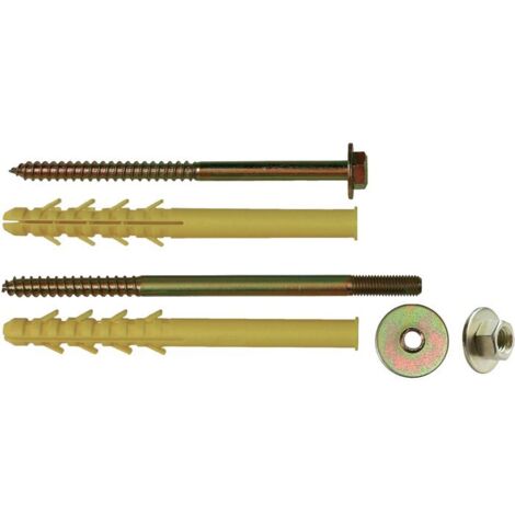 Ing Fixation – Cheville fixation chauffe-eau 16 mm – Longueur 200 mm – Pour plaque de plâtre et polystyrène – Sachet de 4 – Installation facile