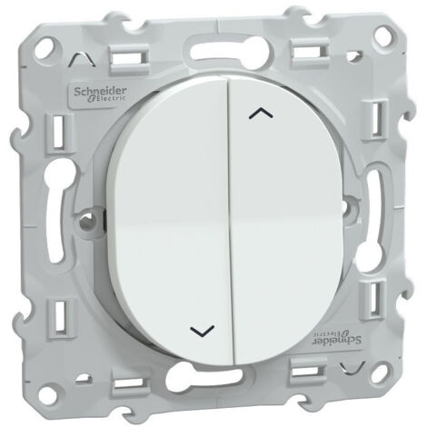 Schneider Electric – Interrupteur double pour volet roulant blanc – Courant 6A – Tension 250V – Indice de protection IP21 – S320208