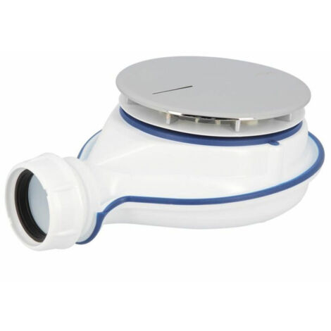 Nicoll – Bonde de douche ultra-compacte TurboFlow XS Magnetech – Capot ABS chrome – Sortie horizontale 40 mm – Diamètre 90°