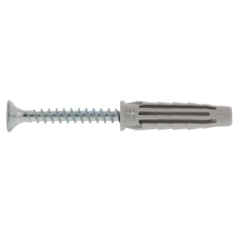 Cheville nylon universelle pour matériaux pleins et creux 6x30mm avec vis boîte de 100 - SPIT - 565647