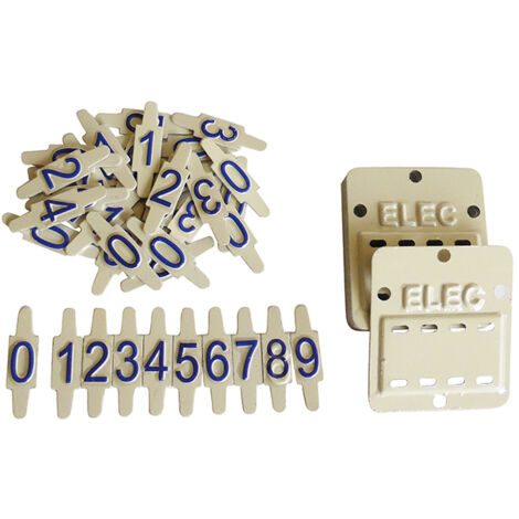 Michaud – Lot de 10 plaques d'identification logement – Fixation facile – Assortiment de chiffres – EE002 (1/4)