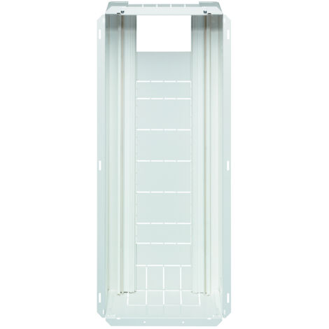 Hager – Bac d'encastrement mural 1 rangée Gamma+ 13 – Fixation Quickfix – Profondeur 160 mm – Métal blanc RAL9010 – IP 30