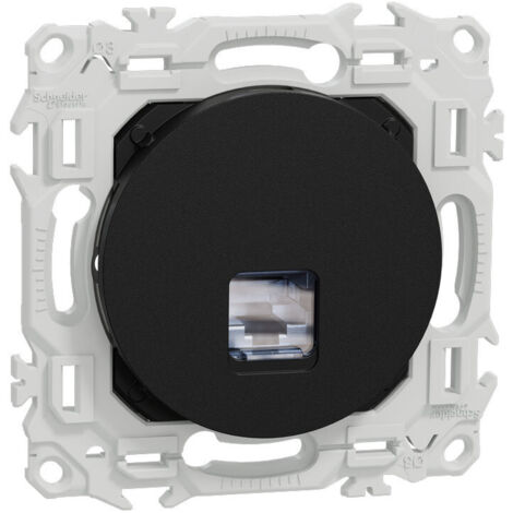 Prise RJ45 Cat6 STP blindée noire Odace (S940476) (1/3)