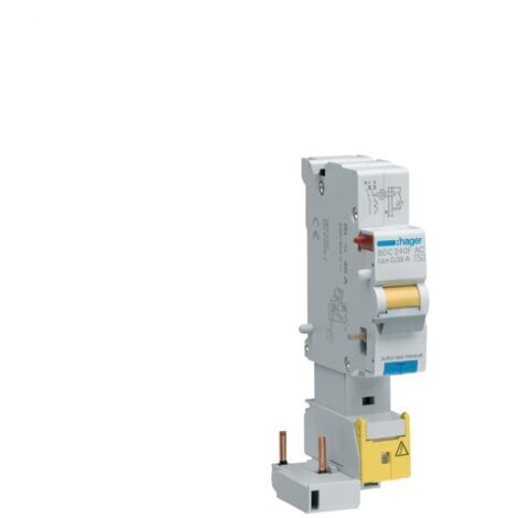 Hager – Bloc différentiel 1P+N 25A 30mA type AC – Protection contre les fuites de courant – Pour installations tertiaires – 2 pôles – 230/400V (1/5)