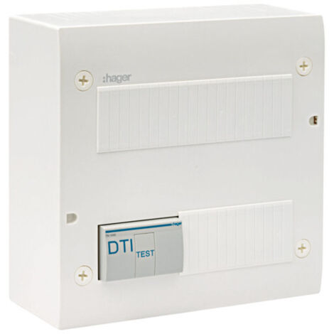 Hager – Coffret de communication 4xRJ45 – 4 connecteurs RJ45 cat.6 STP – 2 cordons de brassage S/FTP 10Gbits/s – Fixation Quickfix