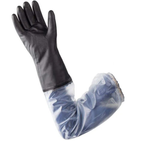 Gant PVC longue manchette pour débouchage et produits chimique, taille 10