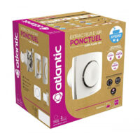 Atlantic – Extracteur individuel Curv Flash 120 HY – Fonctionnement ponctuel hygrovariable – Diamètre 120 mm – Optimisation ventilation maison