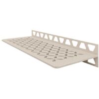 Schlüter-Systems Kg Deutschland – Tablette de douche FLORAL – Alu structuré ivoire – Installation sans perçage – Épaisseur 4 mm – Pour salle de bains et cuisine