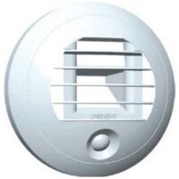 Unelvent – Bouche d'extraction hygroréglable WC Ø 80 mm – Débit 5 à 30 m³/h – Installation sans câblage – 858322