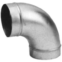 Unelvent – Coude mâle/mâle à 90° acier galvanisé diamètre 80 mm – Raccord VMC pour réseaux de ventilation – 864348