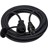 Brennenstuhl – Rallonge électrique 5m H07RN-F 3G2,5 – IP44 noir – Étanche et souple pour bétonnières et coupe-carrelages – Protection contre l'eau et la poussière