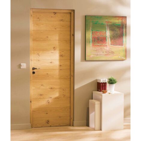 Bloc porte NOE en chêne européen 2040 mm x 830 mm – Côté droit – Charnières invisibles réglables – Design minimaliste