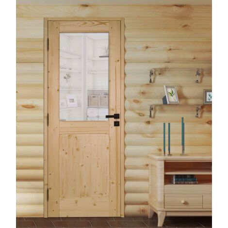 Bloc porte bois épicéa ANDROMEDA 1 vitrage 830 gauche