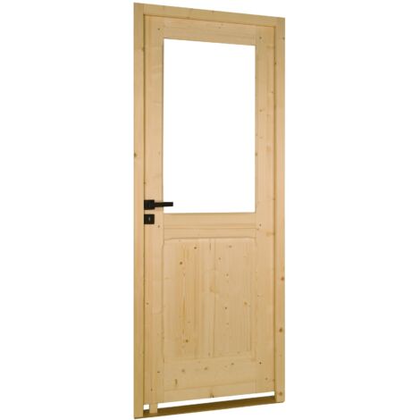 Bloc porte bois épicéa ANDROMEDA 1 vitrage 830 gauche