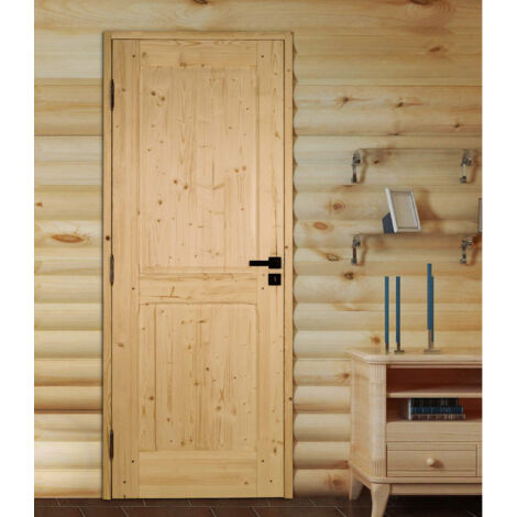 Bloc porte bois épicéa ANDROMEDA 2 panneaux 730 gauche (1/5)