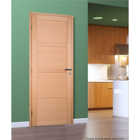 Bloc porte NOVA2 4 Panneaux bois hêtre 2040 x 730 Droite