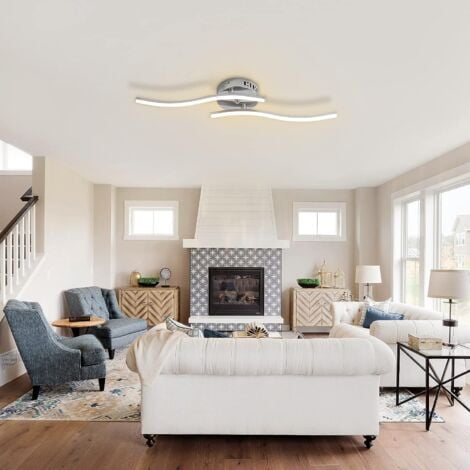 GOECO Plafoniera LED, Lampadario a Sospensione a Forma di Onda, LED Integrati 12W 1100 Lumen, Lampadario Moderno per Soggiorno o Cucina, IP20 Luce Bianca Neutra 4000K