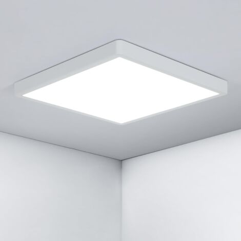 Lampada Da Soffitto Quadrata In Legno Giapponese, LED 16W, Finta Pelle Di Pecora, Luce Calda, 35x35cm