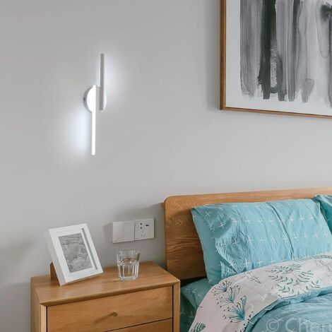 GOECO Applique Da Parete Moderne A LED, Applique Da Comodino Per Camera Da Letto Per Studio In Camera Da Letto, Angolo Regolabile, Luce Bianca Calda