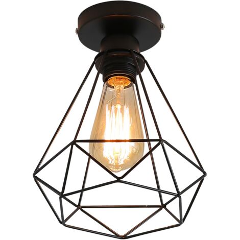 Lampadario Sospeso Industriale Retro - Diametro 20cm, Cavo Regolabile 100cm, Per Interni - Foto 3