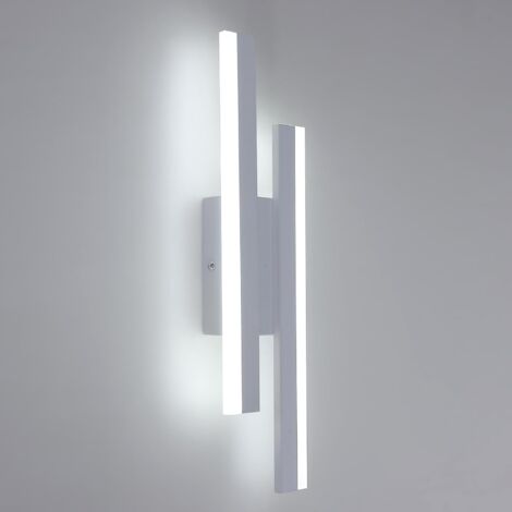 GOECO Applique murali LED Moderno Forma della linea Lampada da Parete Bianco Freddo 6000K Per camere da letto, soggiorni, corridoi e disimpegni Bianco