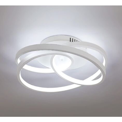 GOECO Plafoniera LED Design moderno Bianco Freddo 6000K Rotondo Lampada a Soffitto Per soggiorno, camera da letto, sala da pranzo, ufficio Bianco