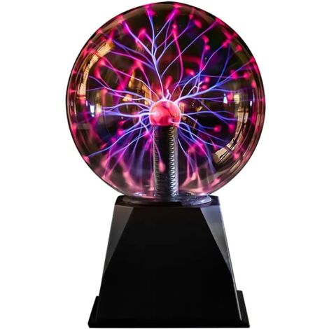 GOECO Sfera al Plasma 5 Pollici, Lampada al Plasma USB Sensibile al Tocco e al Suono, Lampada Magica Decorativa per Bambini Camera da Letto Regalo di Natale