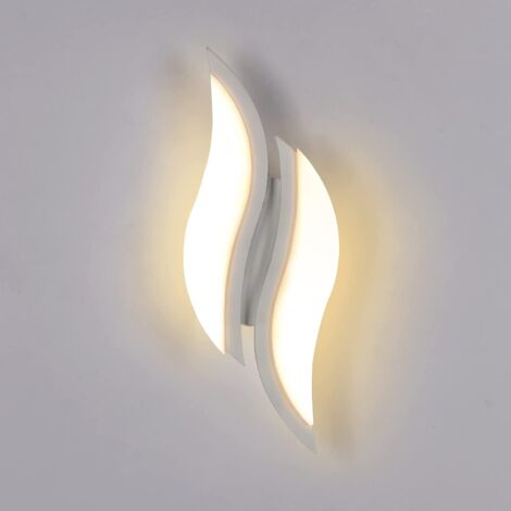 GOECO Applique da parete per interni, lampada da parete moderna 12W 1000LM, lampada da parete con illuminazione in acrilico per scala camera da letto soggiorno, luce bianca calda 3000K