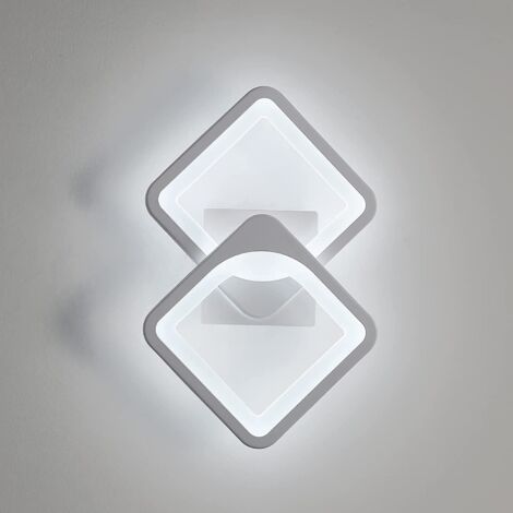 GOECO Applique da parete interno 24w, Lampada da parete LED Bianco freddo, 6000K 2400LM Forma convertibile, per interno scale soggiorno camera letto (1/5)