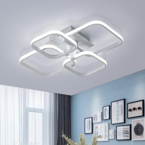 GOECO Plafoniera LED, Lampada da soffitto Moderna 52W 4680 Lumen, Plafoniere da soffitto quadrato 6000K, per Soggiorno, Cucina, Cucina, Camera da Letto