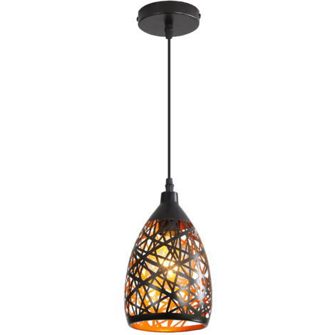 Lampada a sospensione vintage con paralume in metallo da soffitto, lampada da loft