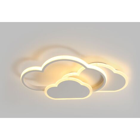 GOECO Plafoniera LED Design moderno Bianco Caldo 3000K Forme della nuvola creativa Lampada a Soffitto Per soggiorno, camera da letto, sala da pranzo, ufficio Bianco (1/5)