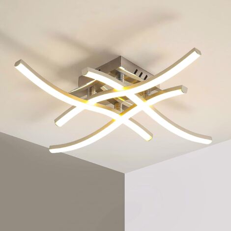 GOECO Plafoniera LED, Lampada Lampadario Plafoniera dal Design Moderno, 4000k Bianco Caldo, 24W 2.000Lm, Lampada da Soffitto Per Soggiorno Camera da letto Sala da Pranzo(Bianco caldo)