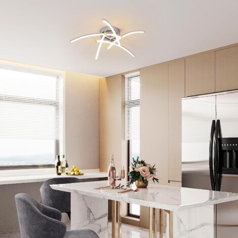GOECO Plafoniera LED Design moderno Bianco Caldo 3000K Forma d'onda Lampada a Soffitto Per soggiorno, camera da letto, sala da pranzo, ufficio