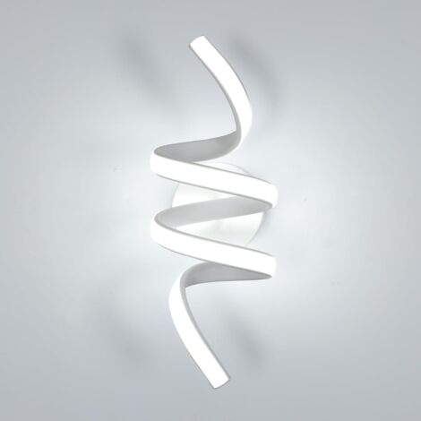 GOECO Lampada a parete interna a LED, lampada a parete a LED da 24 W Design curvo creativo, illuminazione la luce della parete moderna per la scala del corridoio del soggiorno, 6500k Luce bianca fredd