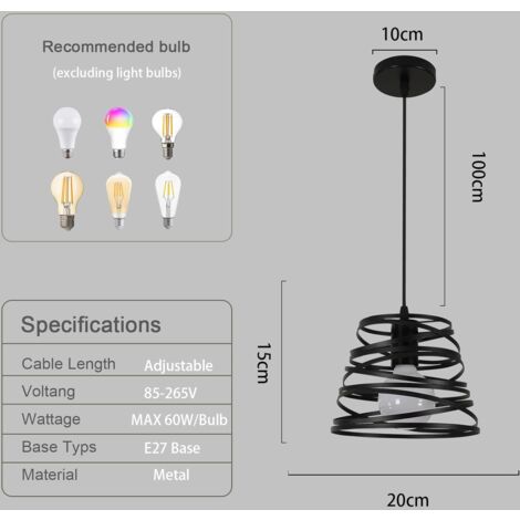 GOECO Sospensione moderna, lampadario Lampada da soggio