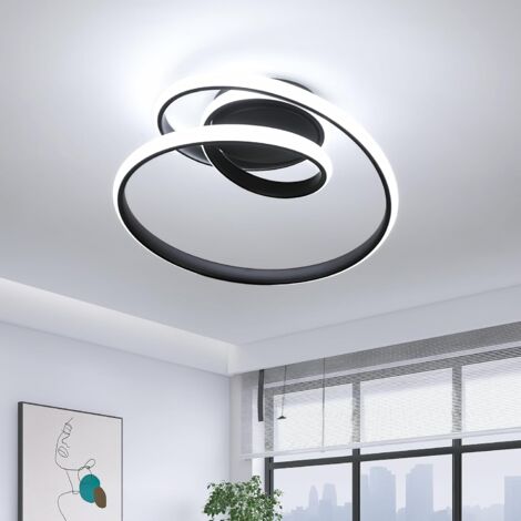 GOECO Plafoniera LED, design a spirale creativo, lampada da soffitto moderna, 36W 4000LM, plafoniera LED bar per soggiorno, camera da letto, sala da pranzo, corridoio, 6500K luce bianca fredda (1/5)