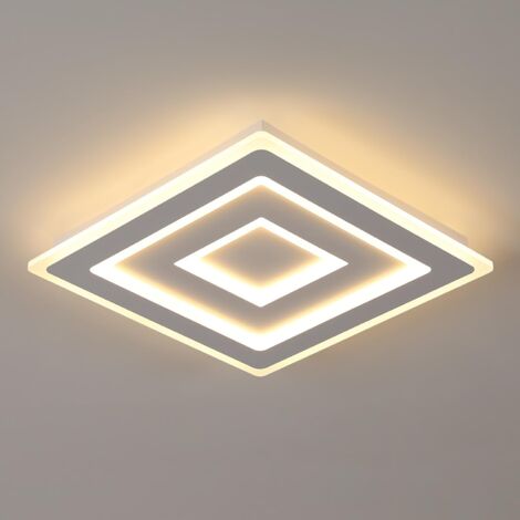 Plafoniera LED soffitto moderna, Lampada da soffitto LED Quadrata 24W 2550LM, Lampadario