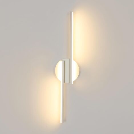 GOECO Applique murale a LED interna, 22W 2475LM, lampada murale moderna, luce calda 3000K, applique murale interna per camera da letto, soggiorno, corridoio, scala, ufficio, garage (55cm bianco)