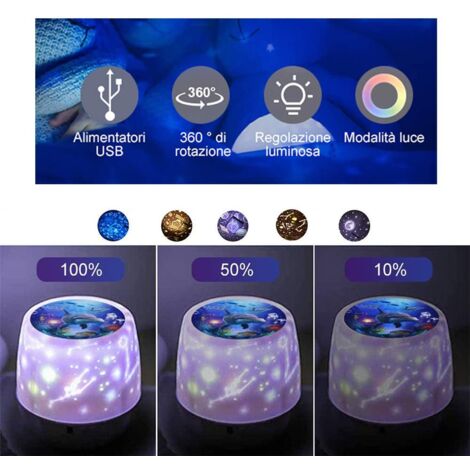 Proiettore Di Luce Notturna Per Bambini 21 Film E Lettore Musicale Bluetooth Luci Notturne Ricaricabili Arredamento Camera Da Letto Regalo Di Compleanno Proiettore Stella  39