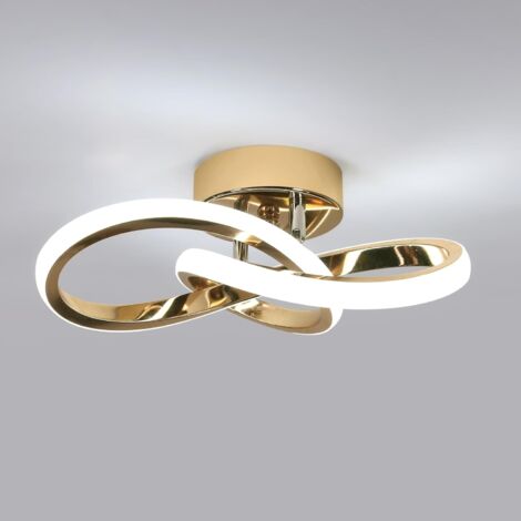 GOECO Plafoniera LED moderna color oro per soggiorno, 22W, 6500K (1/5)