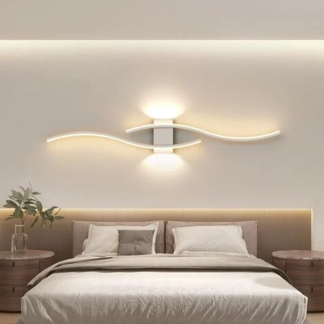 Goeco Applique Murale LED Interna 27W 3000LM – Bianca Moderna con Luce Calda 3000K per Camera Soggiorno Corridoio Scala