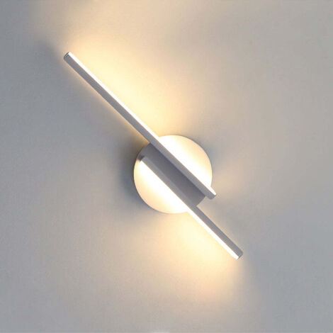 Applique murali LED Moderno Forma della linea Lampada da Parete Bianco Caldo 3000K Per camere da letto, soggiorni, corridoi e disimpegni Bianco
