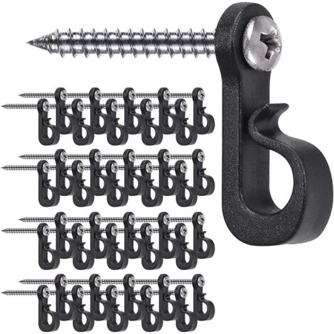 30 Ganchos De Plástico Para Colgar Luces - En Forma De S, Resistentes A La Intemperie, Ideales Para Canalones Y Decoración Exterior