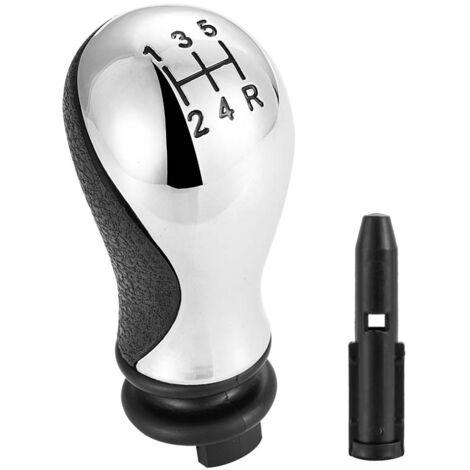 Pomo De Cambio Marchas 6 Velocidades Para Nissan Juke F15, Qashqai T31, X-Trail J10 - Plateado Y Negro