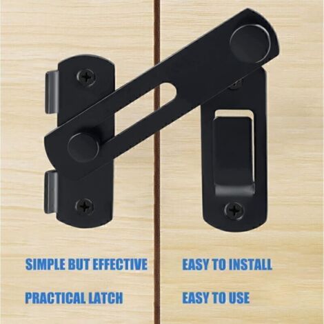Asas Para Puerta Con Forma De Pergamino, Color Negro Mate – Pestillo, Cerradura O Baño – Alta Calidad – Handlestore